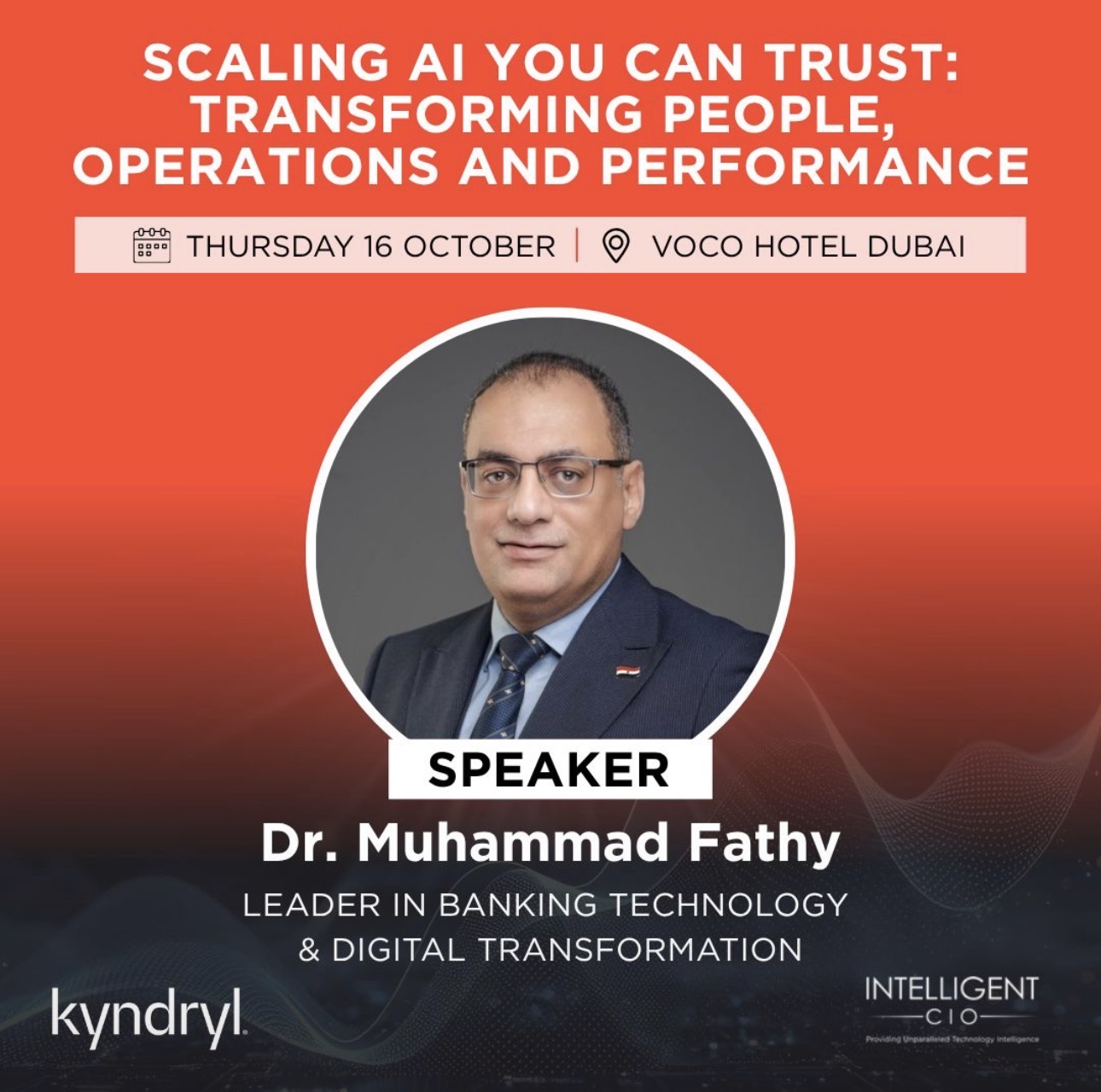 Speaker poster for Scaling AI You Can Trust in Dubai